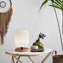 Opviq Lámpara de sobremesa de madera color crema